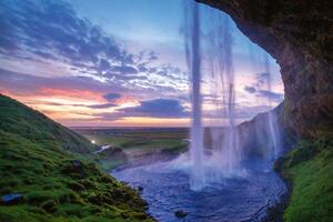 Nem szőtt fotótapéta seljalandsfoss, izland 375 x 250 cm