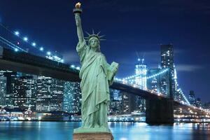 Nem szőtt fotótapéta new york éjjel 375 x 250 cm