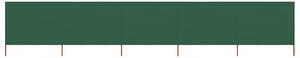 Zöld 5-paneles szövet szélfogó 600 x 160 cm