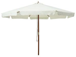 Homokfehér kültéri napernyő farúddal 330 cm