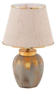 Krémszínű-aranyszínű asztali lámpa textil búrával (magasság 47 cm) Yakamoz – Opviq lights