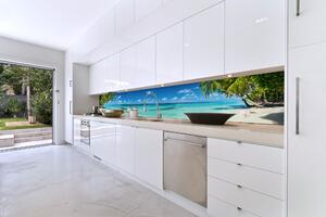 Konyhai fotótapéta - strand a paradicsomban 420 x 60 cm