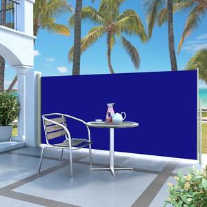 VidaXL kék behúzható oldalsó napellenző 140 x 300 cm