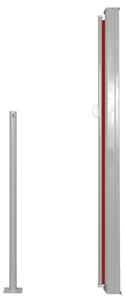 VidaXL piros behúzható oldalsó napellenző 140 x 300 cm