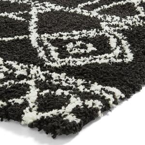 Scandi Berber fekete szőnyeg, 120 x 170 cm - Think Rugs