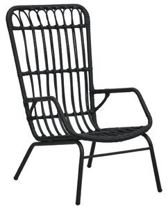 Fekete polyrattan kerti szék