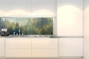 Konyhai fotótapéta - ködös erdő 180 x 60 cm