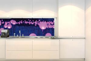 Konyhai fotótapéta - lila kerti világítás 180 x 60 cm