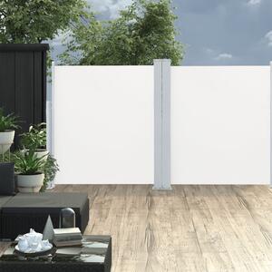 Krémszínű behúzható dupla teraszi napellenző 170 x 600 cm