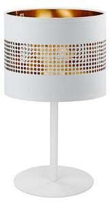 TK Lighting Tago asztali lámpa 1x15 W fehér-arany 5056