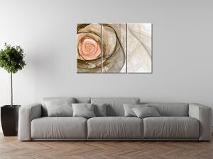 Gario Vászonkép Gyönyöru rózsa fraktál - 3 részes Méret: 90 x 70 cm