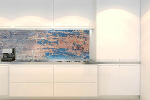 Konyhai fotótapéta - régi festett fémlemez 180 x 60 cm