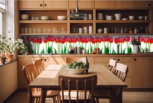 Konyhai fotótapéta - tulipánok 420 x 60 cm
