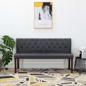 Szürke művelúr pad 148,5 cm