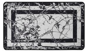 Marmor (70 x 120) Fürdőszoba szőnyeg Fekete-fehér