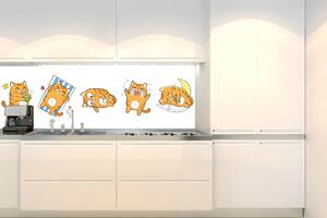 Konyhai fotótapéta - macska érzelmek 180 x 60 cm