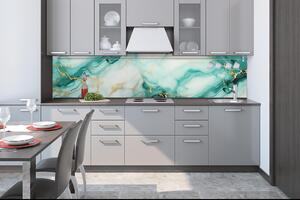 Konyhai fotótapéta - smaragd márvány 260 x 60 cm