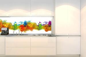 Konyhai fotótapéta - színes tinta vízben 180 x 60 cm
