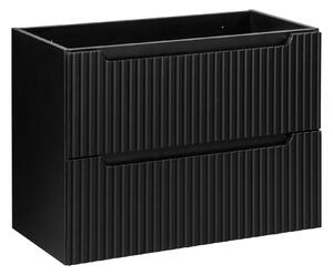 Comad Nova Black szekrény 80x39x57 cm Függesztett, mosdó alatti fekete NOVA BLACK D2 82-80-2S