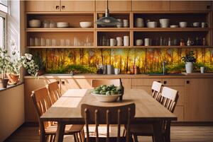 Konyhai fotótapéta - napos erdő 420 x 60 cm
