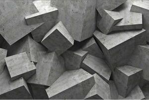 Nem szőtt fotótapéta 3d betontömbök 375 x 250 cm