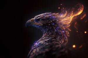 Nem szőtt fotótapéta burning eagle 375 x 250 cm