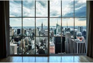 Nem szőtt fotótapéta kilátás manhattanre az ablakból 375 x 250 cm