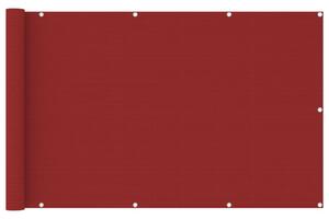 Piros HDPE erkélytakaró 120 x 600 cm