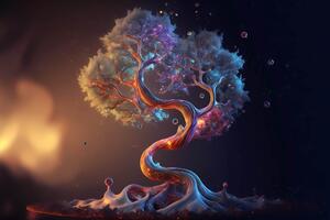 Nem szőtt fotótapéta fantázia fa 375 x 250 cm