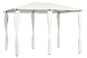 Krémszínű pavilon oszlop takarókkal 3 x 4 x 2,6 m 160 g/m²