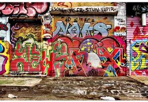 Nem szőtt fotótapéta utca graffitivel 375 x 250 cm