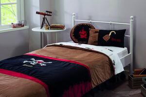 Pirate Hook (90 - 100) Ifjúsági ágytakaró szett Barna fekete vörös fehér