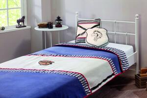 Royal (90 - 100) Ifjúsági ágytakaró szett Kék fehér rózsaszín