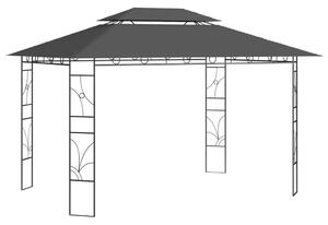 Antracitszürke pavilon 4 x 3 x 2,7 m 160 g/m²
