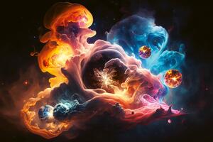 Nem szőtt fotótapéta space smoke 375 x 250 cm
