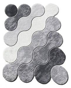 Circle Fürdőszoba szőnyeg szett (2 darab) Szürke világosszürke fehér