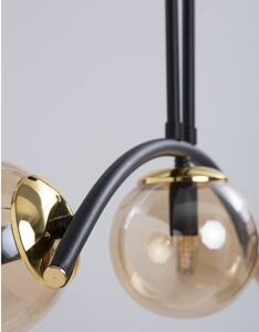 Sárga-fekete mennyezeti lámpa üveg búrával ø 15 cm Yay – Squid Lighting