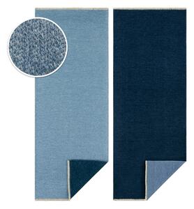 Duo kék kétoldalas futószőnyeg, 80 x 300 cm - Hanse Home