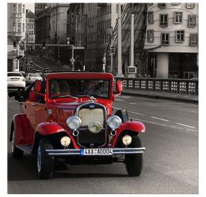 Gario Vászonkép Régi autóval Prágan keresztul Méret: 30 x 30 cm