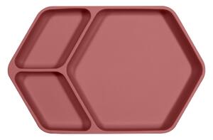 Squared piros szilikon gyerek tányér, 25 x 16 cm - Kindsgut