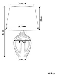 Barna kerámia asztali lámpa 52 cm FERGUS