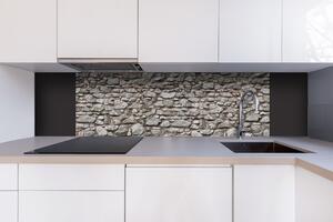 Dibond tábla a konyhapult mögött régi kőfal - 180 x 60 cm ingyenes ragasztó