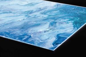 Plexi a konyhapult mögött kék absztrakt - 60 x 60 cm