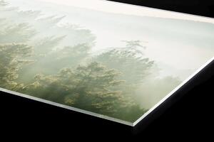 Plexi a konyhapult mögött a nap sugarai az erdő felett - 60 x 60 cm