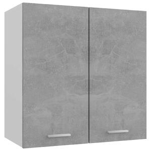 Betonszürke szerelt fa függő szekrény 60 x 31 x 60 cm