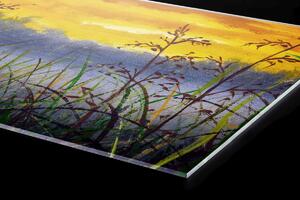 Plexi a konyhapult mögött réti fű farmer festménye - 60 x 60 cm