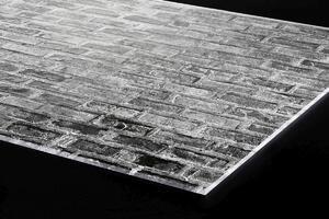 Plexi a konyhapult mögött szürke téglafal - 240 x 60 cm