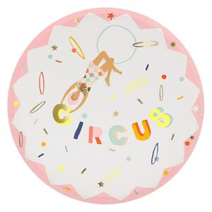 Egyszer használatos papír tányér készlet 8 db-os Circus – Meri Meri