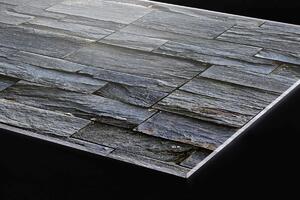 Plexi a konyhapult mögött pala kőfal - 80 x 40 cm