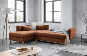 Scandic Lagom L narancssárga kinyitható kanapé, bal oldalas - Miuform